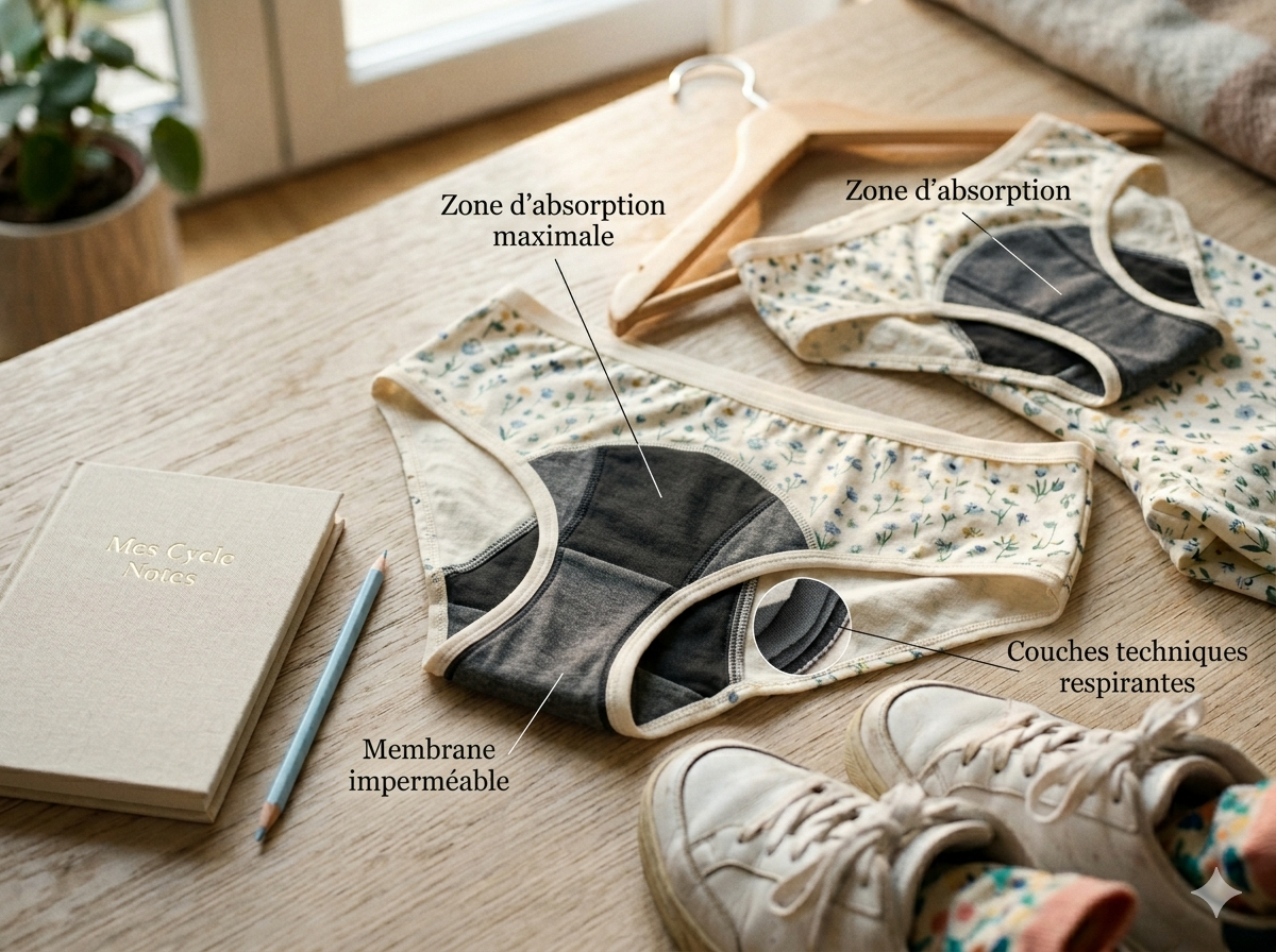 Pourquoi choisir la culotte menstruelle ado pour les premières règles ? 5 Première Culotte menstruelle ado
